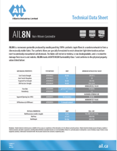 AIL8N Non-Woven Geotextile Technical Data Sheet